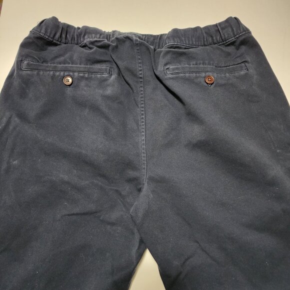 Abercrombie & Fitch Navy Sateen Stretch Drawstring Joggers - Picture 3 of 9